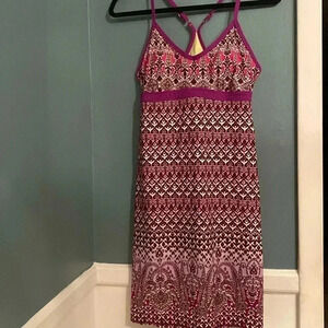 Athleta athletic dress - size small - pattered - racer back - adjustable straps
